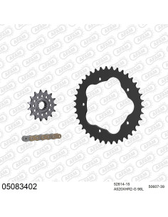 Kit chaine moto 15x39 520 AFAM - Couronne acier - Type de chaine au choix - Ducati 848 EVO 2008-2013