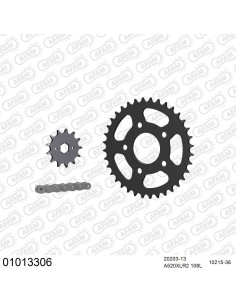 Kit chaine moto 13x36 520 AFAM - Couronne acier - Type de chaine au choix - Honda NSR 125 F 2J / J / K / L / M 1988-1992