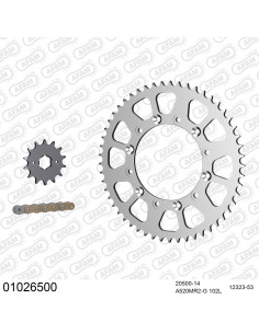Kit chaine moto 14x53 520 AFAM - Couronne acier - Type de chaine au choix - Honda XL 250 S 1978-1981