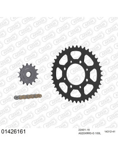 Kit chaine moto 15x41 520 AFAM - Couronne acier - Type de chaine au choix - Suzuki GN 250 1985-1998