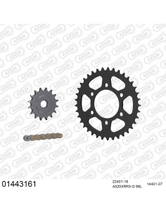 Kit chaine moto 16x37 520 AFAM - Couronne acier - Type de chaine au choix - Suzuki GN 400 1980-1981
