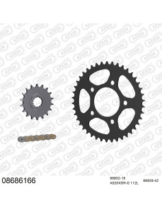 Kit chaine moto 18x42 520 AFAM - Couronne acier - Type de chaine au choix - Triumph 900 Speedmaster 2015-2017