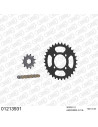 Kit chaine moto 12x32 520 AFAM - Couronne acier - Type de chaine au choix - Yamaha 125 Breeze 1989-2004