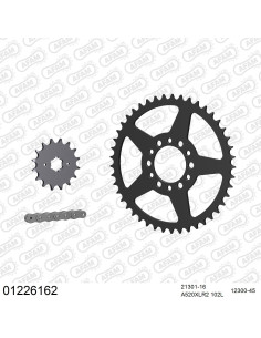 Kit chaine moto 16x45 520 AFAM - Couronne acier - Type de chaine au choix - Yamaha SR 250 SE 1981-1984