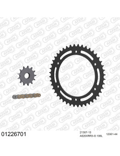 Kit chaine moto 13x44 520 AFAM - Couronne acier - Type de chaine au choix - Yamaha TT 250 R 1999-2004