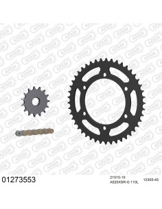 Kit chaine moto 15x45 520 AFAM - Couronne acier - Type de chaine au choix - Yamaha XT 660 Z 2008-2016