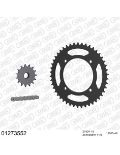 Kit chaine moto 15x46 520 AFAM - Couronne acier - Type de chaine au choix - Yamaha XTZ 660 Tenere 1996-2000