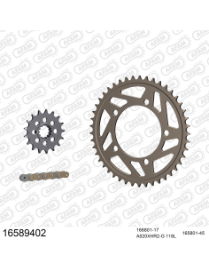 Kit chaine moto 17x45 520 AFAM - Couronne alu - Type de chaine au choix - BMW S 1000 RR 2012-2014