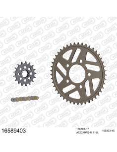 Kit chaine moto 17x45 520 AFAM - Couronne alu - Type de chaine au choix - BMW S 1000 RR HP4 2013-2014