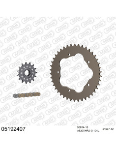 Kit chaine moto 15x42 520 AFAM - Couronne alu - Type de chaine au choix - Ducati 1100 Hypermotard 2007-2009