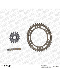 Kit chaine moto 16x41 520 AFAM - Couronne alu - Type de chaine au choix - Honda CBR 600 RR 2007-2019