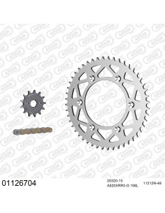 Kit chaine moto 13x48 520 AFAM - Couronne alu - Type de chaine au choix - Honda XR 250 R 1996-2005