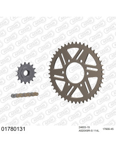 Kit chaine moto 15x45 520 AFAM - Couronne alu - Type de chaine au choix - Kawasaki Z 800 2013-2016