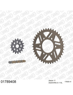 Kit chaine moto 17x41 520 AFAM - Couronne alu - Type de chaine au choix - Kawasaki ZX 10 R 2008-2010