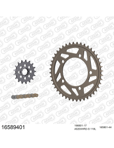 Kit chaine moto 17x44 520 AFAM - Couronne alu - Type de chaine au choix - BMW S 1000 RR 2009-2011
