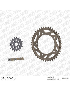 Kit chaine moto 17x42 520 AFAM - Couronne alu - Type de chaine au choix - Suzuki GSR 750 2011-2017