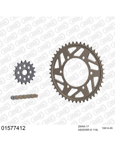 Kit chaine moto 17x45 520 AFAM - Couronne alu - Type de chaine au choix - Suzuki GSX-R 750 2011-2017