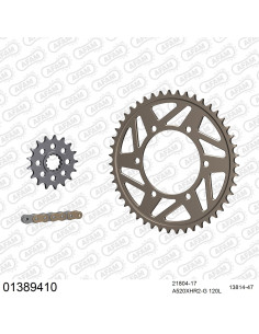 Kit chaine moto 17x47 520 AFAM - Couronne alu - Type de chaine au choix - Yamaha 1000 R1 2009-2014