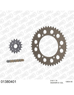 Kit chaine moto 16x46 520 AFAM - Couronne alu - Type de chaine au choix - Yamaha FZ 8 2010-2016