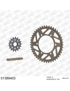 Kit chaine moto 17x45 520 AFAM - Couronne alu - Type de chaine au choix - Yamaha YZF 1000 R1 2004-2005