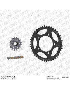 Kit chaine moto 16x44 525 AFAM - Couronne acier - Type de chaine au choix - Aprilia 750 Shiver 2007-2016