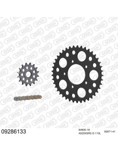 Kit chaine moto 16x41 525 AFAM - Couronne acier - Type de chaine au choix - Benelli 899 TNT S 2007-2011