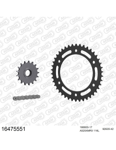 Kit chaine moto 17x42 525 AFAM - Couronne acier - Type de chaine au choix - BMW F 700 GS Bolts 10.5MM 2011-2018
