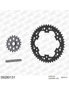 Kit chaine moto 20x47 525 AFAM - Couronne acier - Type de chaine au choix - BMW F 800 R 2005-2014