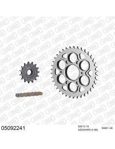 Kit chaine moto 15x38 525 AFAM - Couronne acier - Type de chaine au choix - Ducati 1098 2007