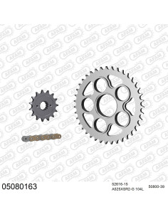 Kit chaine moto 15x39 525 AFAM - Couronne acier - Type de chaine au choix - Ducati 796 Monster 2010-2014