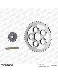 Kit chaine moto 15x45 525 AFAM - Couronne acier - Type de chaine au choix - Ducati 821 Hypermotard 2013-2015