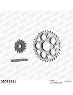 Kit chaine moto 15x36 525 AFAM - Couronne acier - Type de chaine au choix - Ducati 916 Biposto 1994-1998