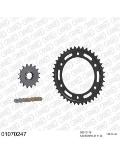 Kit chaine moto 16x41 525 AFAM - Couronne acier - Type de chaine au choix - Honda CBR 600 RR 2007-2019