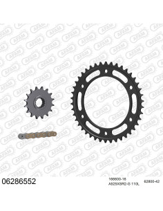 Kit chaine moto 16x42 525 AFAM - Couronne acier - Type de chaine au choix - Husqvarna Nuda 900 R 2012-2013