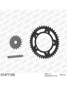 Kit chaine moto 17x42 525 AFAM - Couronne acier - Type de chaine au choix - Suzuki GSR 750 2011-2017