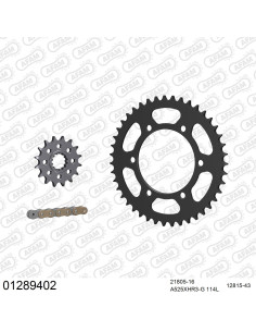 Kit chaine moto 16x43 525 AFAM - Couronne acier - Type de chaine au choix - Yamaha YZF 1000 R1 1998-2003