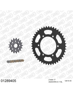 Kit chaine moto 17x45 525 AFAM - Couronne acier - Type de chaine au choix - Yamaha YZF 1000 R1 2006-2008