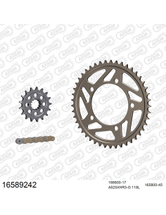 Kit chaine moto 17x45 525 AFAM - Couronne alu - Type de chaine au choix - BMW S 1000 RR 2012-2014