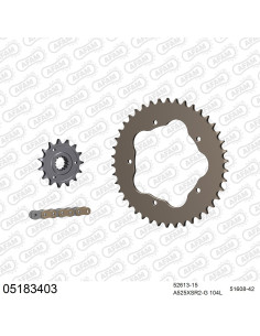 Kit chaine moto 15x42 525 AFAM - Couronne alu - Type de chaine au choix - Ducati 848 Streetfighter 2011-2015