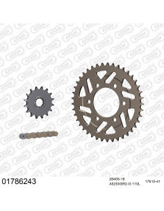 Kit chaine moto 16x41 525 AFAM - Couronne alu - Type de chaine au choix - Kawasaki ZX 9 R 2002-2004