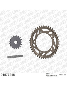 Kit chaine moto 17x42 525 AFAM - Couronne alu - Type de chaine au choix - Suzuki GSXR 750 2000-2003