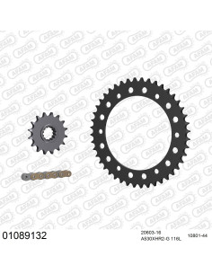 Kit chaine moto 16x44 530 AFAM - Couronne acier - Type de chaine au choix - Honda CB 1000 R 2009-2016