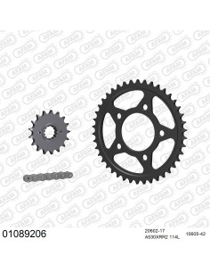 Kit chaine moto 17x42 530 AFAM - Couronne acier - Type de chaine au choix - Honda CBR 1000 F 1989-1995