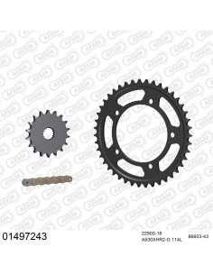 Kit chaine moto 18x43 530 AFAM - Couronne acier - Type de chaine au choix - Suzuki GSX 1340 R Hayabusa 2013-2022