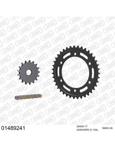 Kit chaine moto 17x39 530 AFAM - Couronne acier - Type de chaine au choix - Suzuki TL 1000 R 1998-2002