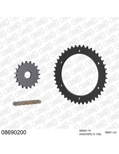 Kit chaine moto 19x42 530 AFAM - Couronne acier - Type de chaine au choix - Triumph 1050 ST Sprint 2005-2012