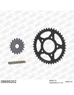 Kit chaine moto 18x42 530 AFAM - Couronne acier - Type de chaine au choix - Triumph 1200 Trophy 1996-1998