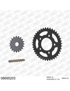 Kit chaine moto 19x40 530 AFAM - Couronne acier - Type de chaine au choix - Triumph 1200 Trophy 1999-2001