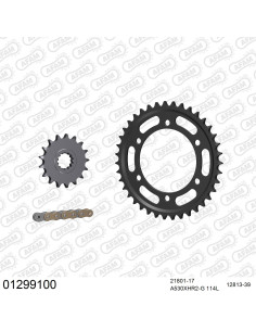Kit chaine moto 17x39 530 AFAM - Couronne acier - Type de chaine au choix - Yamaha MT-01 2005-2012