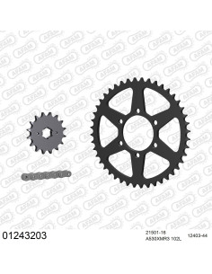 Kit chaine moto 16x44 530 AFAM - Couronne acier - Type de chaine au choix - Yamaha XJ 400 1982